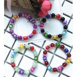 小圓珠水晶手鏈  女士手鏈  時尚手鏈 義烏地攤一元店貨源批發